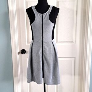 Aina Be Francesca's Comfort Stretch Cotton Blend Full Zip Sleeveless Mini Dress